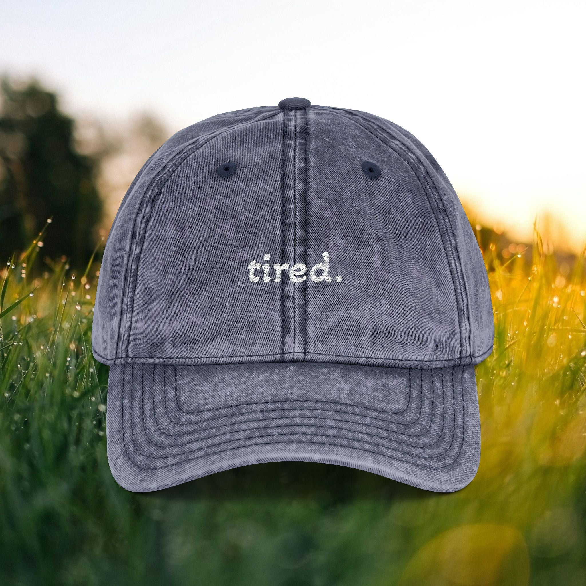 Vintage Embroidered Cap - Tired Hat for Casual Style, Gift for Friends, Everyday Wear, Relaxed Vibe, Summer Accessory