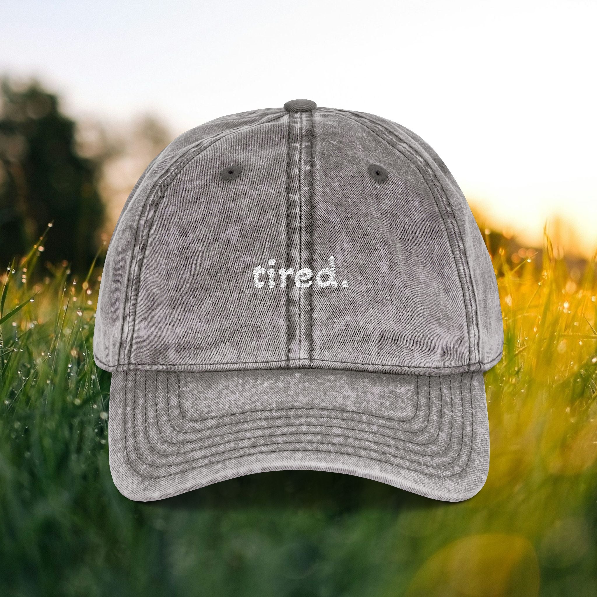 Vintage Embroidered Cap - Tired Hat for Casual Style, Gift for Friends, Everyday Wear, Relaxed Vibe, Summer Accessory